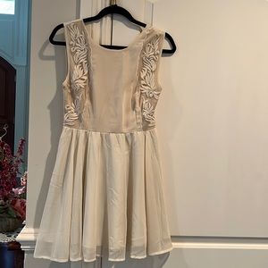 Pins and Needles From Urban Outfitters Beige V neck low back Dress size 4